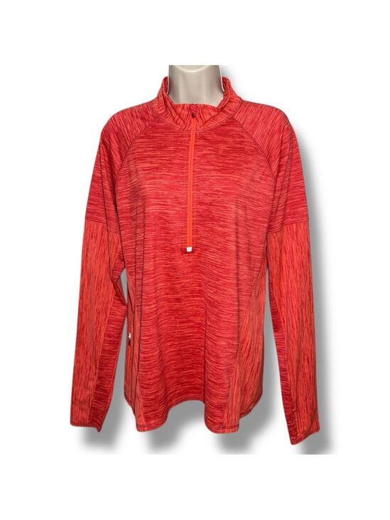 Athleta Tops - Athleta Women's Half Zip Running Pullover Coral Size XL